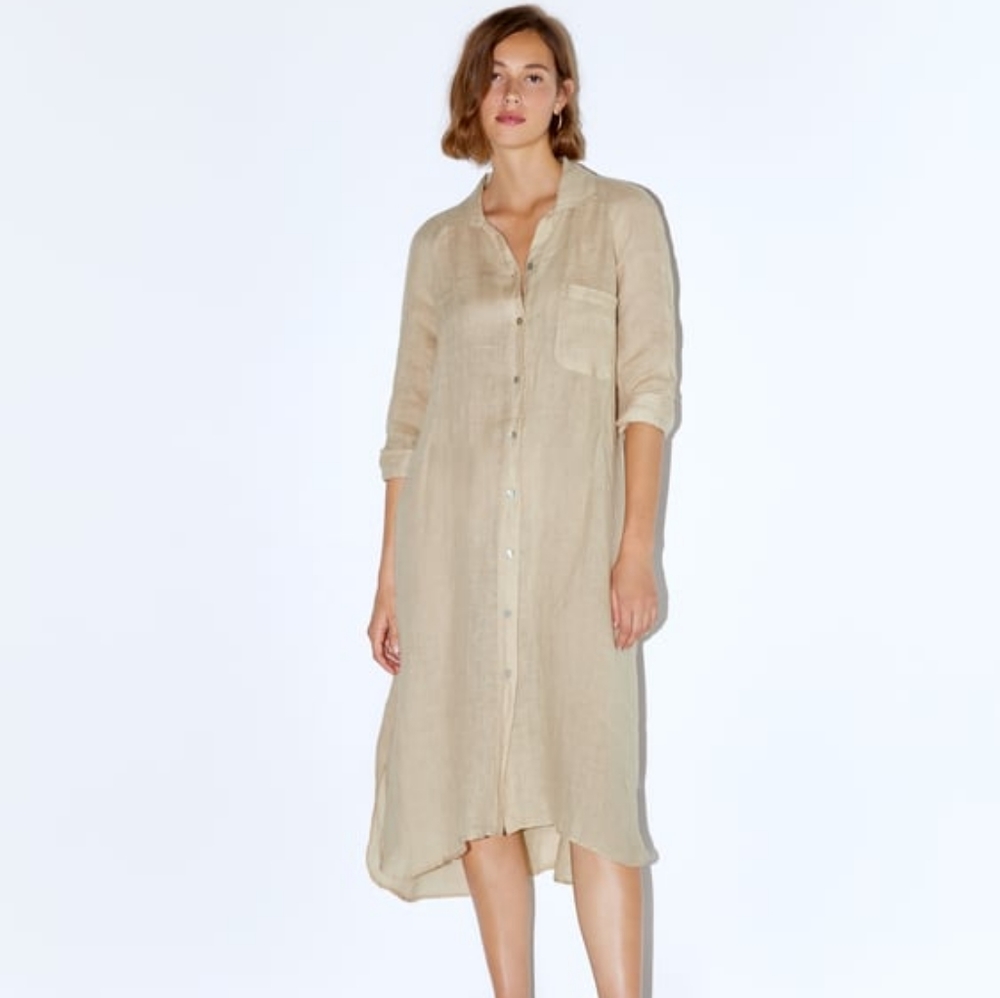 COPY - Zara bloggers favorite linen dress tunic s…